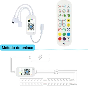 WiFi Smart LED Kontrolieris 4 Pin RGB LED Strip Gaismas Contoller 5-24V Remote APP Balss Kontroles Darbu ar Alexa, Google Echo