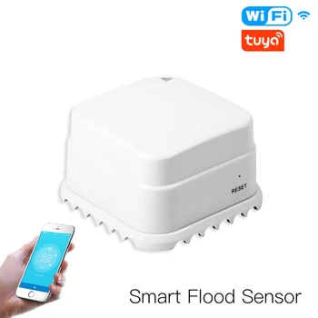 WiFi Smart Plūdu Sensors, Ūdens Noplūdes Detektors Plūdu Pārplūdes Brīdināšanas Apsardzes Signalizācijas Tuya/Smart Dzīves App Tālvadības Kontroles Moduļi
