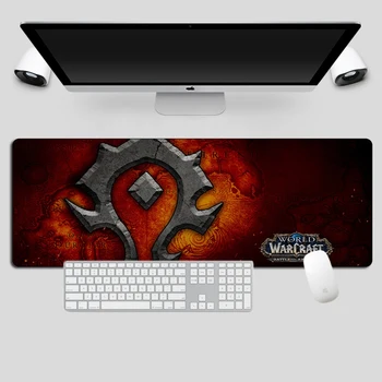 World of Warcraft 80x30cm Liela Pele spilventiņu Spēlētājs Bars Alianses Gumijas Otaku XXL Spēļu peles paliktnis Datora Mat Datoru Piederumi