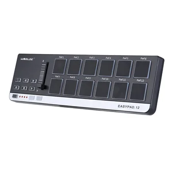 Worlde midi kontrolieris EasyPad.12 Portatīvie Mini USB 12 Drum Pad midi klaviatūras klavieres tastatūra синтезатор midi клавиатура