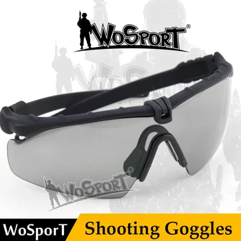 Wosport vīriešu sporta Taktiskie Militārās Brilles Armijas Briļļu Fotografēšanas Polarizētās Ballistisko Aizsargbrilles Ar Ķivere Wargame
