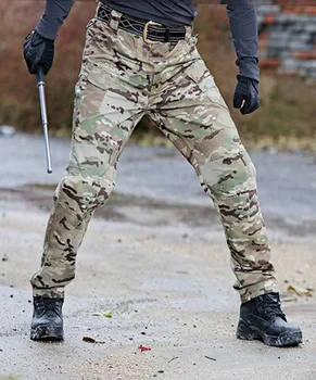 X7 Pilsētas Militārā Urban Tactical Bikses Vīriešu Pavasara Kokvilnas SWAT Armija Kravas Bikses Gadījuma Kabatas Karavīrs Kaujas Bikses