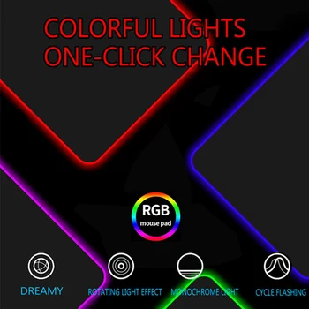 XGZ Viens Gabals Anime Spēle RGB Liels, Peles Paliktņa LED Peles Spēlētājs Big Peles Paliktņa XXL Klēpjdators Tastatūra Galda Pad 800*300/300*900