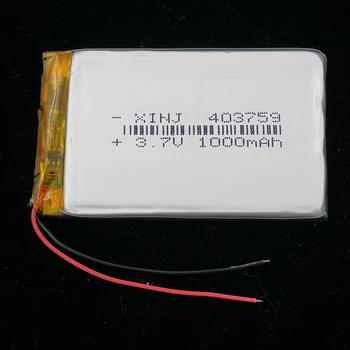 XINJ 10pcs 3,7 V 1000mAh Li litija polimēru akumulators li po Li jonu šūnu 403759 GPS PSP Fotokameras E-grāmatu Braukšanas Telefona pulksteņi