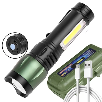 XP-G, Q5 USB Rechargable Mini LED Lampiņu Super Spilgti 3 Režīmi Iebūvēts Akumulators Lāpu Ūdensizturīgs Portatīvo COB Kempings Gaismas