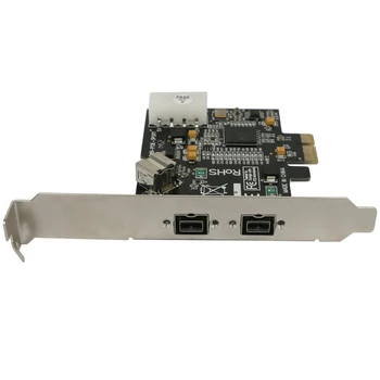 XT-XINTE 1394B 2+1 Digitālā Kamera Video PCI Express PCI-E x1 3 1394B Ports Kontrolieris Pievienot Karte, FireWire 800 IEEE