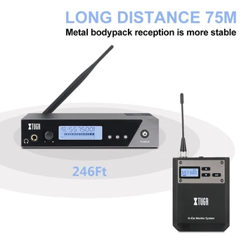 XTUGA IEM1100 Visu Meta UHF Bezvadu Ausu Monitoru Sistēmas atsevišķu Kanālu frekvences 40 Selecable Ideāls Posmā