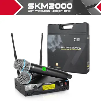 XTUGA SKM2000 UHF divu Kanālu Bezvadu Rokas Mikrofons, Viegli-to-izmantot Posmā Karaoke Bārā Puse Baznīca