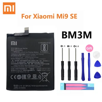 Xiao Mi Oriģināls Akumulators BM3M Par Xiaomi Mi9 SE Mi 9 SE 3070mAh Augstas Kapacitātes Uzlādējamā Tālrunis Nomaiņa Batteria Akku