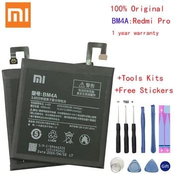 Xiao Mi Sākotnējā Tālruņa Akumulatora BM4A par Xiaomi Hongmi Redmi Pro 4000mAh Rezerves Baterijas Mazumtirdzniecības Paketes, Bezmaksas Rīki