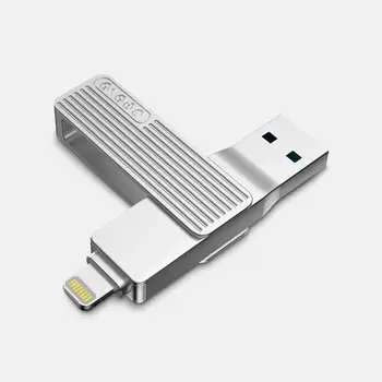 Xiaomi USB 3.1 U Diska OTG Metāla Flash Pen Drive Memory Stick Ar Zibens/Type-C iPhone 11 Pro/11/XS/X/8/7 Lietotņu Pārvaldība