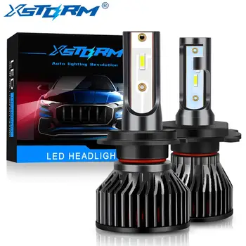 Xstorm Mini H4, H7 LED Spuldzes Auto Lukturu lampada H1, H3, H8, H11 Led 9005 HB3 9006 HB4 12000LM 6000K Balts Auto Miglas Lukturi priekšējo Lukturu