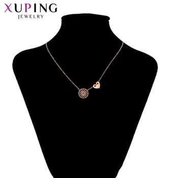 Xuping Luksusa Romantisks Dizains Apaļa Forma Rose Gold-krāsu Pārklājumu Kulons Sieviešu Rotaslietas Krāsains Dāvanas 45916