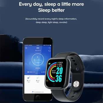 Y68 Smart Skatīties Vīrieši Sievietes D20 Pro Pulksteņi Sporta Bluetooth Fitnesa Tracker Sirds Ritma Monitors Asinsspiediens Aproce Brazīlija