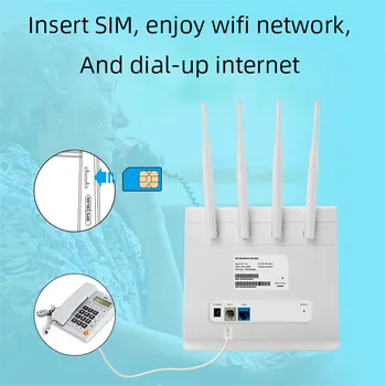 YIZLOAO 4G 3G GSM Balss Zvanu VoLTE Router, Bezvadu Fiksētā Telefona Kabeļu Maršrutētāju Mobilo Hotspot Rj11 Wifi Modema Ar LAN Portu