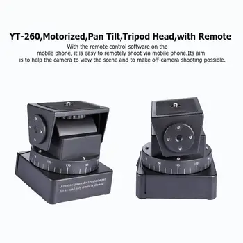 YT-260 Kamera, Motorizētie Pan, Tilt, pagriežot Statīva Galvu ar Tālvadības pulti, Par Gopro Hero Yi Sony QX1L QX10 QX30 QX100