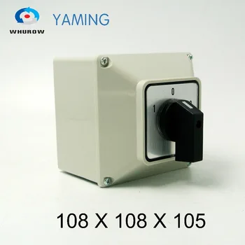 Yaming elektriskā YMW26-32/2M Nomaiņas cam pagrieziet slēdzi 32A 2 posmi 3 pozīciju ar ūdensizturīgu box IP65 interruptor