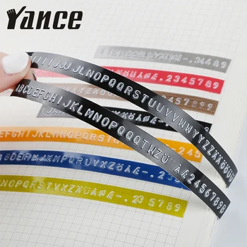 Yance 3pcs Fluorescējošā oranžā 9MM 6MM 12MM 3D Reljefu Lentes Dymo Spiešanu Etiķetes Maker PVC marķējuma Lentes Dymo Motex E101