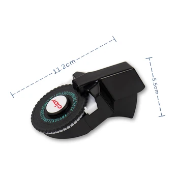 Yance Black DIY Rokasgrāmata etiķetes maker Rakstāmmašīnu, lai MOTEX E101 etiķešu printeri ar 9mm marķējuma Lentes dymo spiešanu etiķetes maker