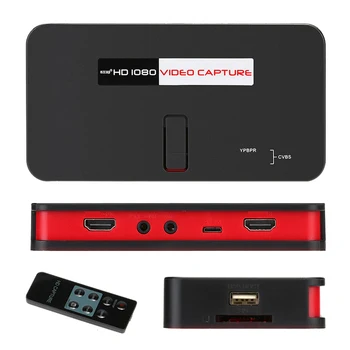 Y&H HD 1080P Spēli Capture Karte USB Disku/SD Kartes Video Uzņemšanas Atbalsts Mic ar HDMI/YPBPR/AV