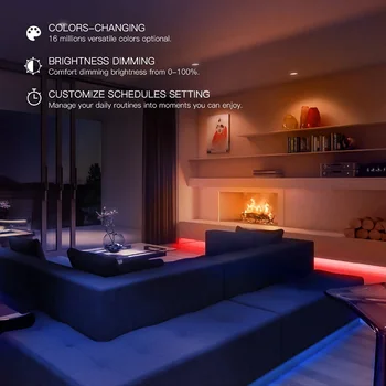 Yeelight Aurora Smart Gaismas Lentes Plus YLDD04YL 2m LED RGB WiFi Smart Home Decor Gaismas Darbu ar Alexa, Google Palīgs Mājas Mi