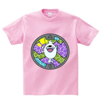 Yo-kai Skatīties, T-kreklu zēns vasaras t-krekls bērniem drukāt tshirt anime t krekls bērniem zīmolu apģērbu Multi-krāsu O-veida Kakla tee meitene NN