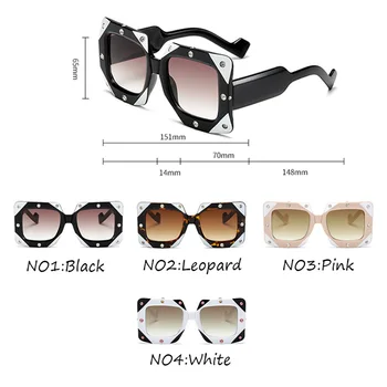 Yoovos Dimanta Lielgabarīta Sieviešu Sunglasse Ir 2021. Liels Rāmis Laukumā Saulesbrilles Vintage Luksusa Zīmolu Dizaina Oculos De Sol Feminino