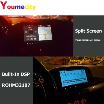 Youmecity Android 9.0 Auto DVD Multimediju Atskaņotāju MITSUBISHI LANCER 2007-2018 9 x 10.1 Collu 2DIN 3G/4G GPS, Radio, Video, Stereo