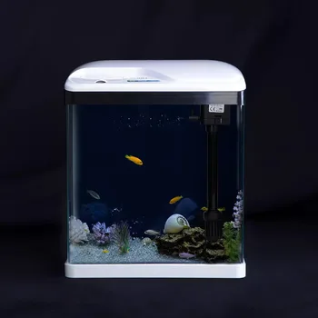 Youpin SOBO Caurspīdīga Stikla Galda Zivju Tvertnes Uzstādīt Super Filtrācijas Sistēmas Rokasgrāmata Barošanas Ūdensdrošs LED Gaismas 15L Tilpumu
