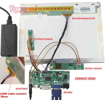 Yqwsyxl Kontroles padomes Komplekts SVA156WX1-01TB HDMI+DVI+VGA LCD LED ekrānu Kontrolieris Valdes Vadītāja
