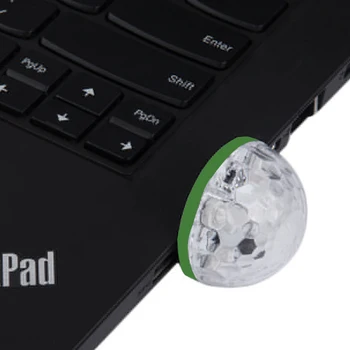 Z90Litwod Mobilo USB skatuves gaismas Mini led kristāla burvju bumbu, Maza burvju bumbu, gaismas, Krāsains savukārt bumbu dj gaismas Skaņas kontrole