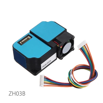 ZH03B Lāzera Putekļu Sensora Modulis PM1 PM2.5 PM10 Daļiņu Gaisa Piesārņojuma Noteikšanas UART/PWM Produkciju ar Vadu