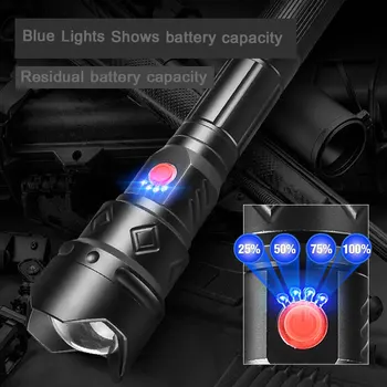 ZHIYU Ultra Spilgti XHP 50 70 LED Lukturi 26650 18650 liela Jauda, Kempinga Lampas, USB Uzlādējams Zibspuldze, 3 Režīmi Lanterna