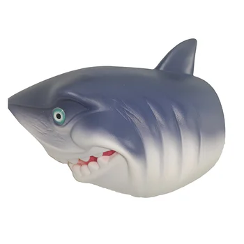 ZIEMASSVĒTKI Haizivs Roku leļļu Cimdu Dzīvnieku Leļļu 3D Cimdi Mīksta Vinila PVC Dzīvnieku Galvas Attēls Bērnu Rotaļu Dāvanu Modelis