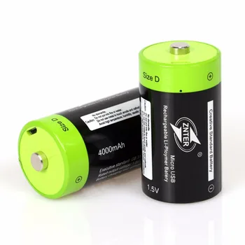 ZNTER Augstas Kvalitātes Praktisku 1,5 V 4000mAh USB Lādējamu D Baterija Litija Polimēru Fotokameras Dūkoņa, Aksesuāri, Karstā Pārdošanas