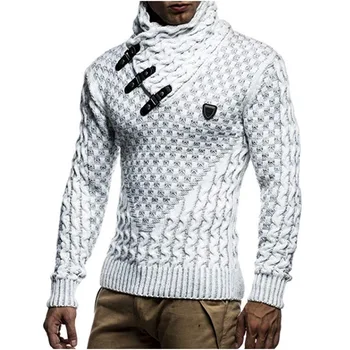 ZOGAA Vīriešu Džemperi 2020. Gadam Silts riska Ierobežošanas augstu uzrullētu apkakli Džemperis Džemperis Cilvēks Gadījuma Trikotāža Slim Ziemas Džemperis Zīmolu Vīriešu Apģērbi
