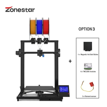 ZONESTAR 3 Krāsu lielformāta 3 Ražotāji 3-IN-1-OUT Sajaukšanas Krāsu, Augstas Precizitātes Izšķirtspēja Viegli Uzstādīt 3D Printeri DIY Komplektu Z8T