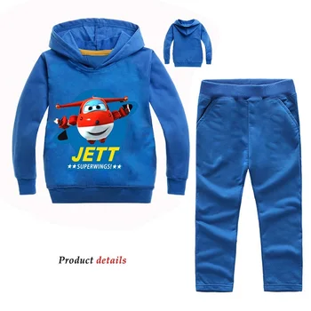 Z&Y 2-14Years Kostīmu Jett 2gab Tērpi Super Spārniem Tracksuit Rudens Bērnu BoysClothing Komplekti Bērniem Meiteņu Modes Zīmolu Apģērbu