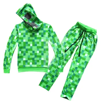 Zaļās Bērnu Apģērbi, Bērniem, Pavasara Rudens Modes pelēkā vārna Lielu Bērnu Anime Cosplay Kostīmu Zēni Meitenes Kapuci sporta Krekli Uzvalks