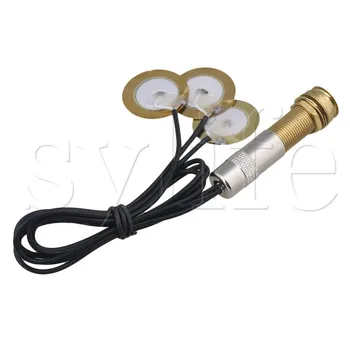 Zelta Ģitāra 3 Sensors Pjezo Mikrofons Uztveršanas Tilta Plāksnes Devēju
