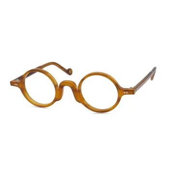 Zerosun Apaļas Brilles Rāmji Vīrietis Zaļā Mazo Brilles Vīrieši Sievietes Acetāts Zīmols Vintage Nerd 40mm Brilles lasīšanai Tuvredzība