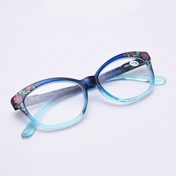 Ziedu Cat Eye Lasīšanas Brilles Vecuma Tālredzība Briļļu Anti Zilā Gaisma Lupa Augstas Qualiity Lasītājs +1.0 +1.5 +2.0 +2.5 +3.0 +3.5