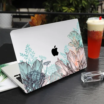 Ziedu Drukas Grūti Laptop Case For Macbook Pro Retina 11 12 Gaisa Pro 15 16 2020. Gadam A2251 A2289 A2338 A2179 Touch bar Kristāla Vāciņu