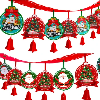 Ziemassvētku Banner Vainags Priecīgus Ziemassvētku Rotājumi Mājās Cristmas Ornaments 