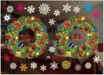 Ziemassvētku Loga Uzlīme Priecīgus Ziemassvētku Rotājumi Mājās Ziemassvētku Sienas Uzlīmes Bērnu Istabas Sienas Uzlīmes Jauno Gadu Uzlīmes