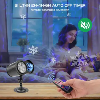Ziemassvētku Lāzera Gaismas Projektors Āra Ūdensizturīgs Ziemsvētki Koks Snowflake Pattern Projektoru, Ziemassvētku Rotājumi Mājās