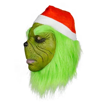 Ziemassvētku Masku Smieklīgi, Grinch Nozaga Halloween Cosplay Puse, Dekoru, Cepuru Pilnu Galvu, Lateksa Maska, Pieaugušo Kostīmu Grinch Party Maska