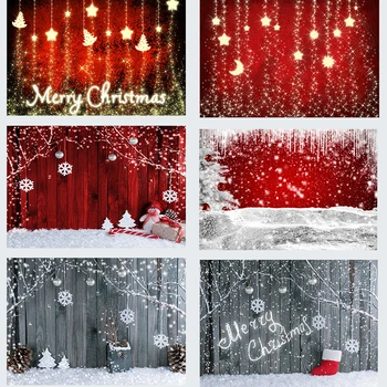 Ziemassvētku Motīvu Fonu Sniegpārsliņu Koka Sniegavīrs Koka Zaru Priede, Sarkanā Koka Fotogrāfijas Fona Foto Studija