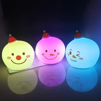 Ziemassvētku lampas, LED guļamistaba nakts gaisma dekorēšana Sniegavīrs lampas