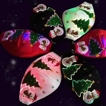 Ziemassvētku masku modes smart atkārtoti apgaismojums mūzikas, gaismas USB uzlādes indikators kvēlojošs maska